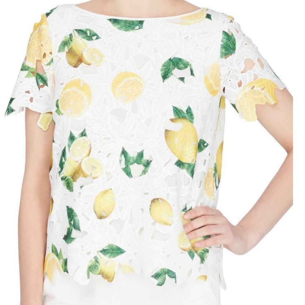 Charm Print Lace Top